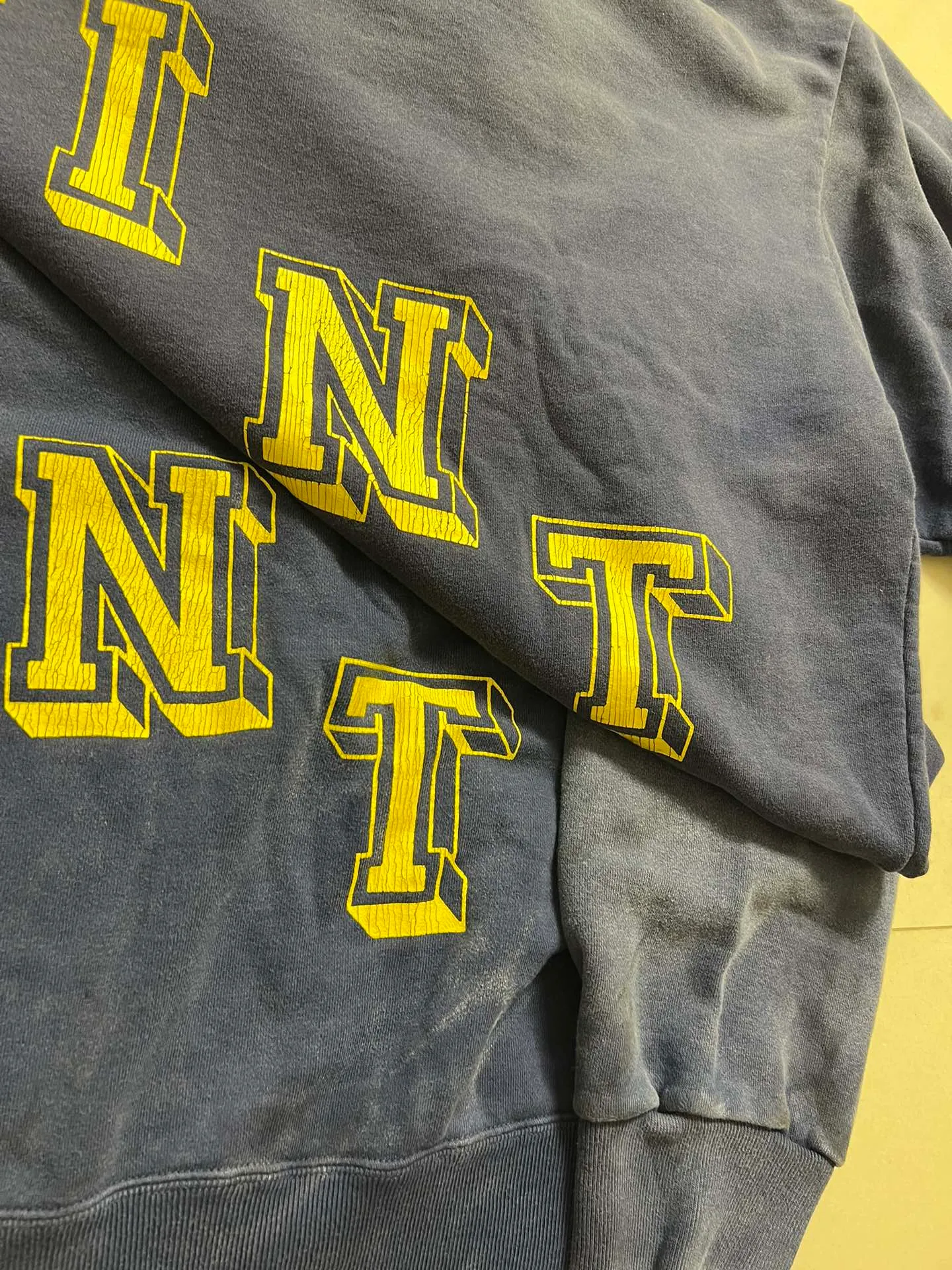 Proofing vs original SAINT M×××××× ANGEL HOODIE/NAVY Angel Reborn Blue Hoodie Washed Blue S-XL
